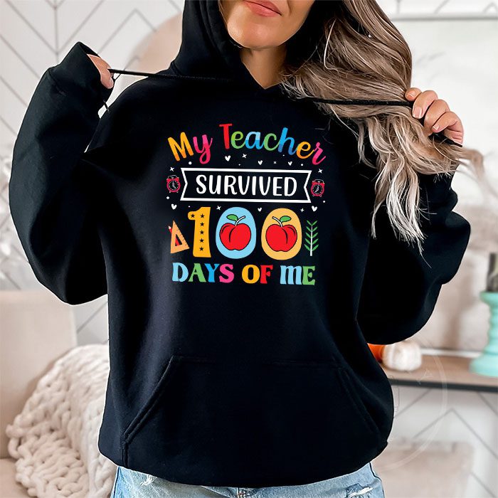 Funny-School-Boys-Girls-Kids-Gift-100-Days-Of-School-Hoodie-1 Funny School Boys Girls Kids Gift 100 Days Of School Hoodie 1 4