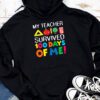 Funny School Boys Girls Kids Gift 100 Days Of School Hoodie