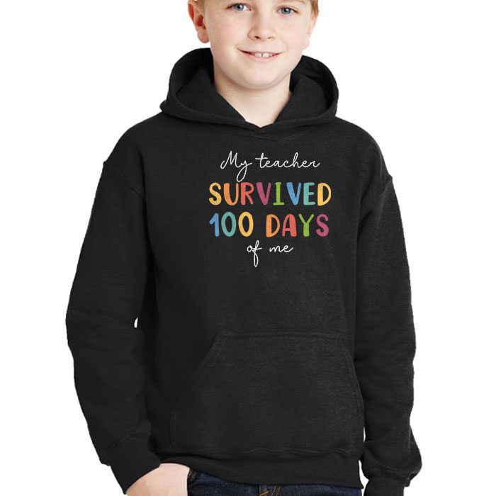 Funny-School-Boys-Girls-Kids-Gift-100-Days-Of-School-Hoodie-2 Funny School Boys Girls Kids Gift 100 Days Of School Hoodie 2 2