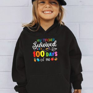 Funny School Boys Girls Kids Gift 100 Days Of School Hoodie 3 3