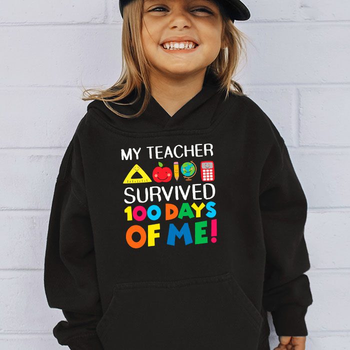 Funny-School-Boys-Girls-Kids-Gift-100-Days-Of-School-Hoodie-3 Funny School Boys Girls Kids Gift 100 Days Of School Hoodie 3