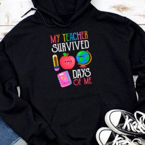 Funny School Boys Girls Kids Gift 100 Days Of School Hoodie