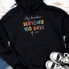 Funny School Boys Girls Kids Gift 100 Days Of School Hoodie