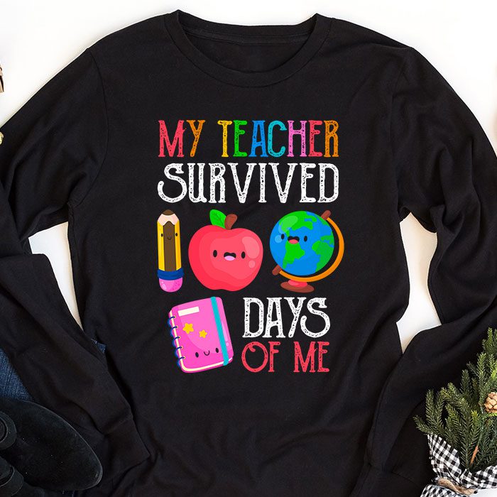 Funny-School-Boys-Girls-Kids-Gift-100-Days-Of-School-Longsleeve-Tee-1 Funny School Boys Girls Kids Gift 100 Days Of School Longsleeve Tee 1 1