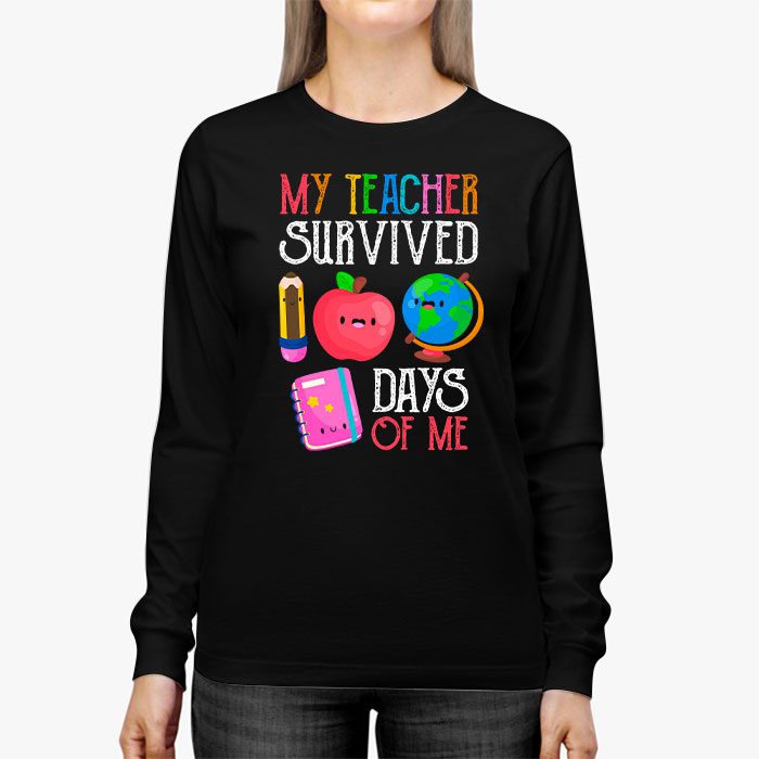 Funny-School-Boys-Girls-Kids-Gift-100-Days-Of-School-Longsleeve-Tee-2 Funny School Boys Girls Kids Gift 100 Days Of School Longsleeve Tee 2 1