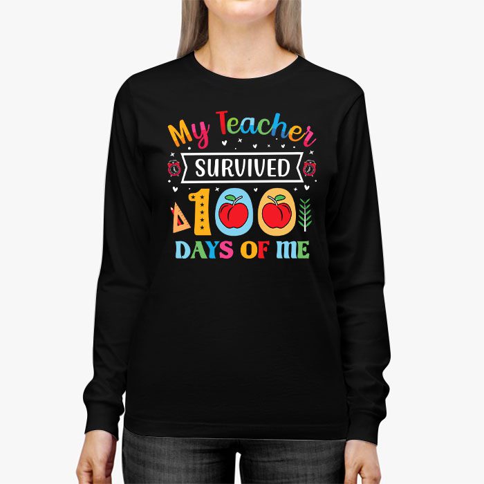 Funny-School-Boys-Girls-Kids-Gift-100-Days-Of-School-Longsleeve-Tee-2 Funny School Boys Girls Kids Gift 100 Days Of School Longsleeve Tee 2 4