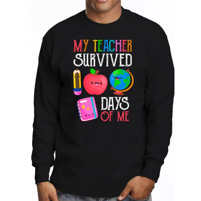 Funny-School-Boys-Girls-Kids-Gift-100-Days-Of-School-Longsleeve-Tee-3 Funny School Boys Girls Kids Gift 100 Days Of School Longsleeve Tee 3 1
