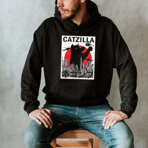 Funny Vintage Japanese Catzilla Siamese Cat Lover Hoodie 2