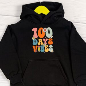 Groovy 100th Day Of School 100 Days Vibes Teacher Kids Hoodie 1 2