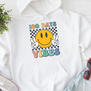 Groovy 100th Day Of School 100 Days Vibes Teacher Kids Hoodie