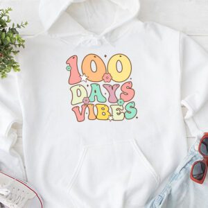 Groovy 100th Day Of School 100 Days Vibes Teacher Kids Hoodie