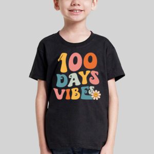 Groovy 100th Day Of School 100 Days Vibes Teacher Kids T Shirt 2 4