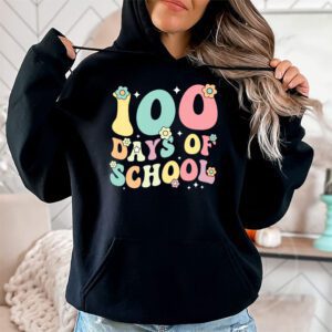 Groovy 100th Day Student Cute Boys Girls 100 Days Of School Hoodie 1