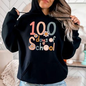 Groovy 100th Day Student Cute Boys Girls 100 Days Of School Hoodie 1 7
