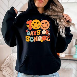 Groovy 100th Day Student Cute Boys Girls 100 Days Of School Hoodie 1 9