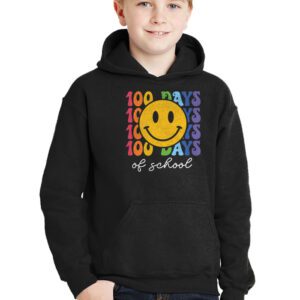 Groovy 100th Day Student Cute Boys Girls 100 Days Of School Hoodie 2 3