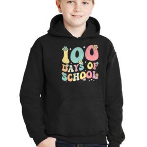 Groovy 100th Day Student Cute Boys Girls 100 Days Of School Hoodie 2