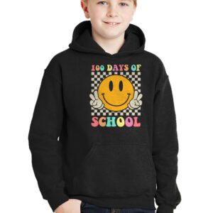 Groovy 100th Day Student Cute Boys Girls 100 Days Of School Hoodie 2 4