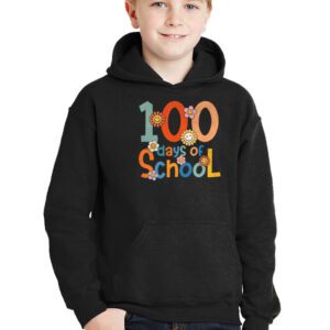 Groovy 100th Day Student Cute Boys Girls 100 Days Of School Hoodie 2 6