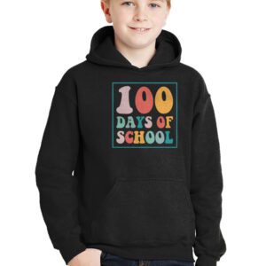 Groovy 100th Day Student Cute Boys Girls 100 Days Of School Hoodie 2 8