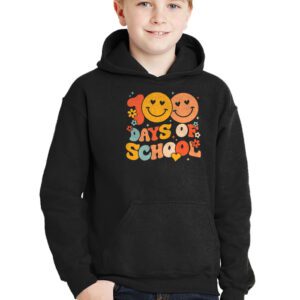 Groovy 100th Day Student Cute Boys Girls 100 Days Of School Hoodie 2 9