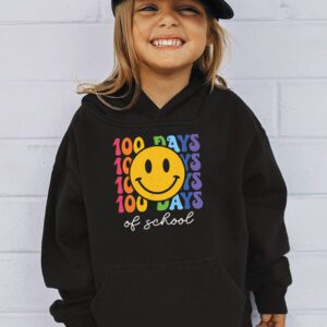 Groovy 100th Day Student Cute Boys Girls 100 Days Of School Hoodie 3 3