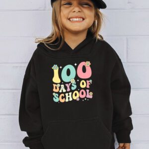 Groovy 100th Day Student Cute Boys Girls 100 Days Of School Hoodie 3