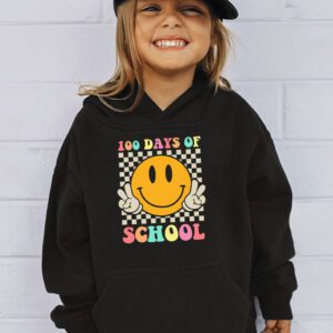 Groovy 100th Day Student Cute Boys Girls 100 Days Of School Hoodie 3 4