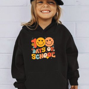 Groovy 100th Day Student Cute Boys Girls 100 Days Of School Hoodie 3 9