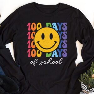 Groovy 100th Day Student Cute Boys Girls 100 Days Of School Longsleeve Tee 1 3