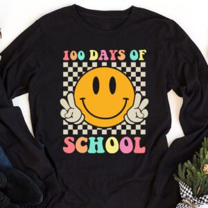 Groovy 100th Day Student Cute Boys Girls 100 Days Of School Longsleeve Tee 1 4