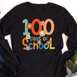 Groovy 100th Day Student Cute Boys Girls 100 Days Of School Longsleeve Tee 1 6