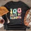Groovy 100th Day Student Cute Boys Girls 100 Days Of School Longsleeve Tee
