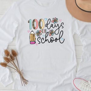 Groovy 100th Day Student Cute Boys Girls 100 Days Of School Longsleeve Tee 2 2