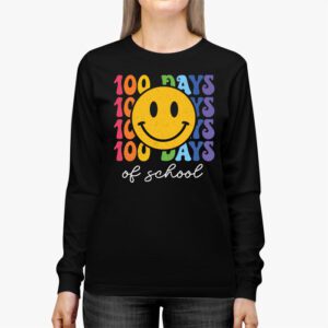 Groovy 100th Day Student Cute Boys Girls 100 Days Of School Longsleeve Tee 2 3