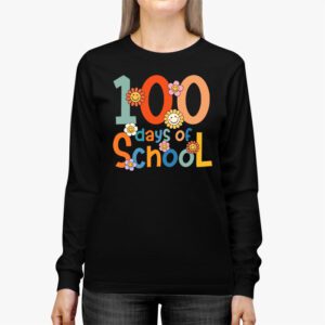 Groovy 100th Day Student Cute Boys Girls 100 Days Of School Longsleeve Tee 2 6