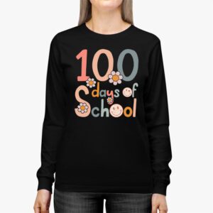 Groovy 100th Day Student Cute Boys Girls 100 Days Of School Longsleeve Tee 2 7