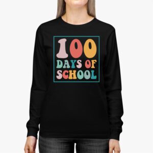 Groovy 100th Day Student Cute Boys Girls 100 Days Of School Longsleeve Tee 2 8