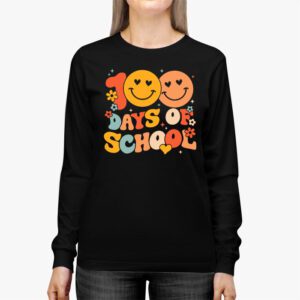 Groovy 100th Day Student Cute Boys Girls 100 Days Of School Longsleeve Tee 2 9