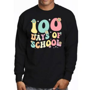 Groovy 100th Day Student Cute Boys Girls 100 Days Of School Longsleeve Tee 3