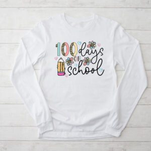 Groovy 100th Day Student Cute Boys Girls 100 Days Of School Longsleeve Tee