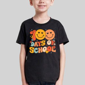 Groovy 100th Day Student Cute Boys Girls 100 Days Of School T Shirt 3 4