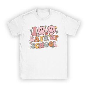 Groovy 100th Day Student Cute Boys Girls 100 Days Of School T-Shirt