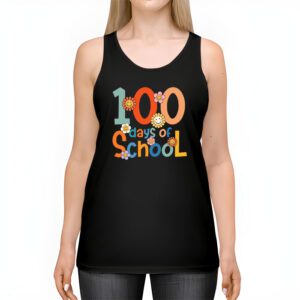 Groovy 100th Day Student Cute Boys Girls 100 Days Of School Tank Top 2 1