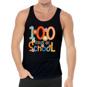 Groovy 100th Day Student Cute Boys Girls 100 Days Of School Tank Top 3 1