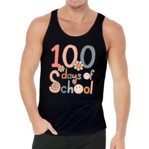 Groovy 100th Day Student Cute Boys Girls 100 Days Of School Tank Top 3 2