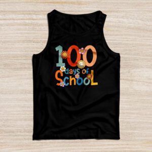 Groovy 100th Day Student Cute Boys Girls 100 Days Of School Tank Top