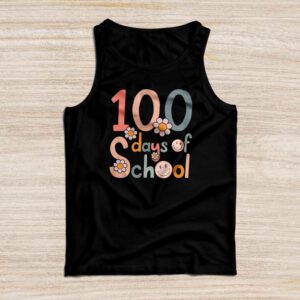 Groovy 100th Day Student Cute Boys Girls 100 Days Of School Tank Top