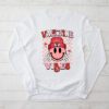 Groovy Checkered Valentine Vibes Valentines Day Girls Womens Longsleeve Tee