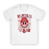 Groovy Checkered Valentine Vibes Valentines Day Girls Womens T-Shirt